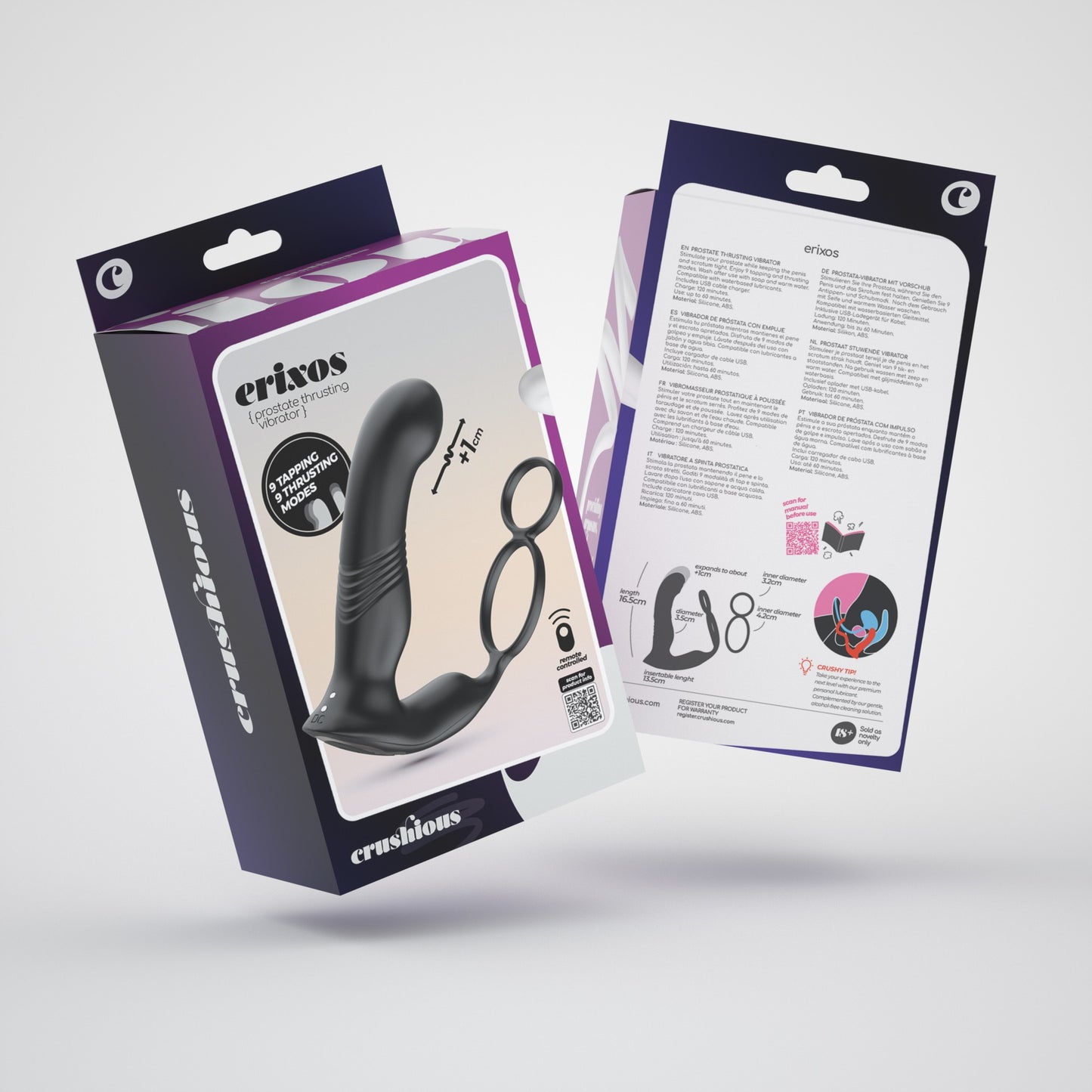 stimolatore prostata erixos nero crushious