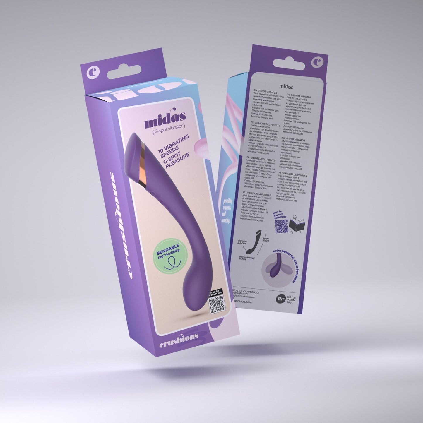 vibratore punto g midas viola crushious