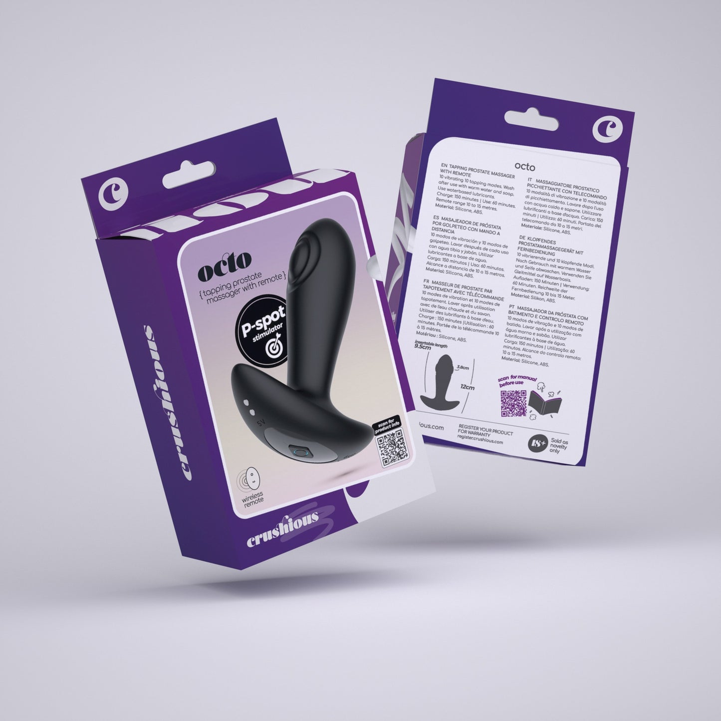 vibratore anale octo nero crushious