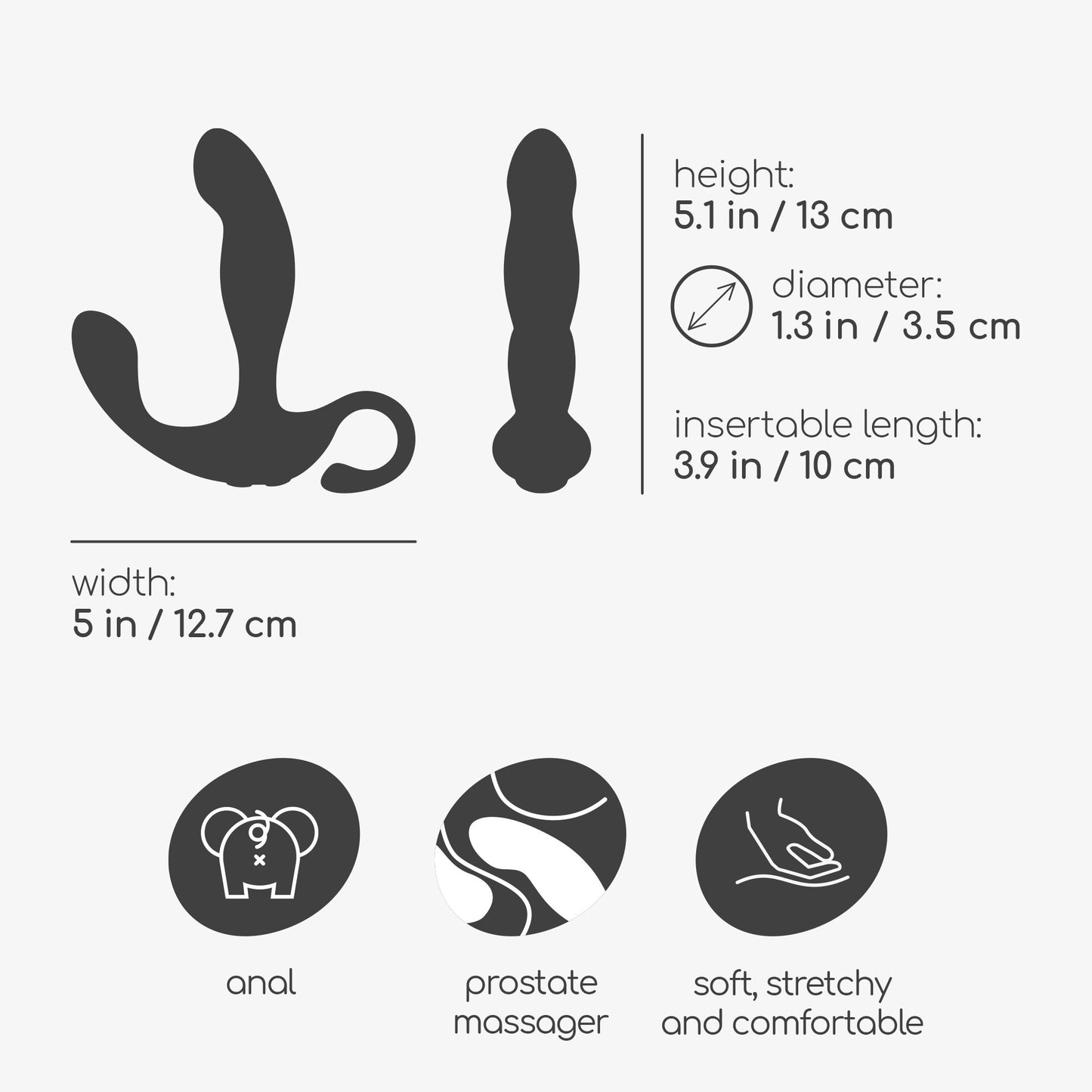 stimolatore prostata finger wiggle nero