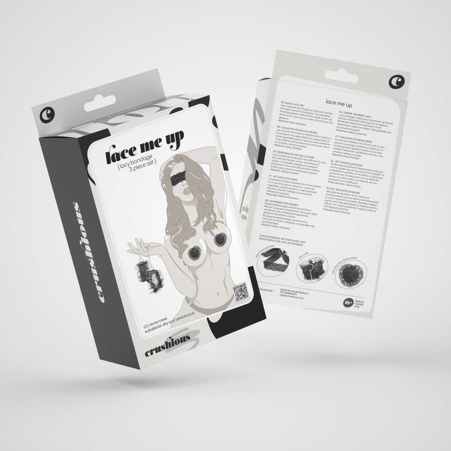 kit bondage lace me up nero crushious