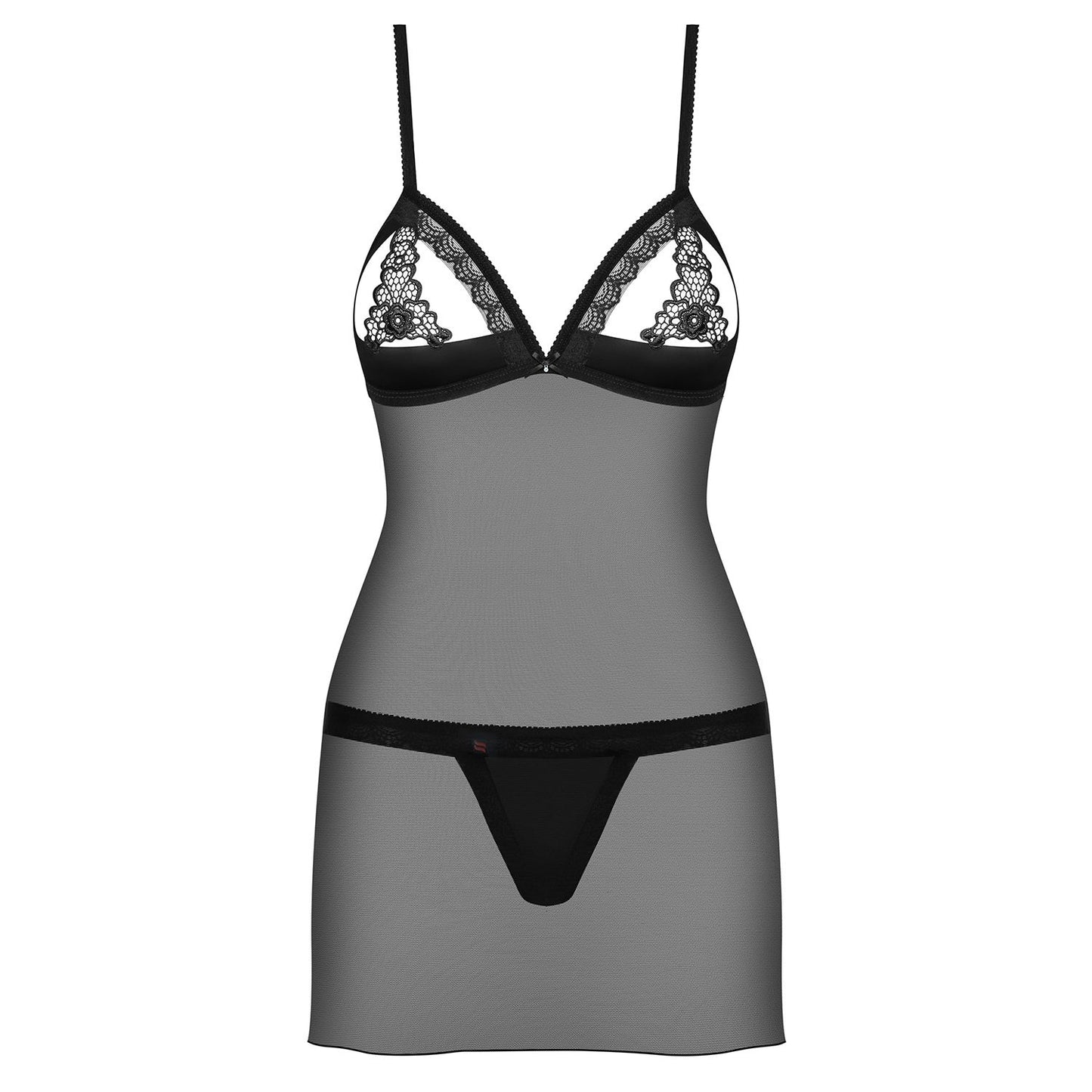 baby doll e perizoma sexy spicy nero sm obsessive