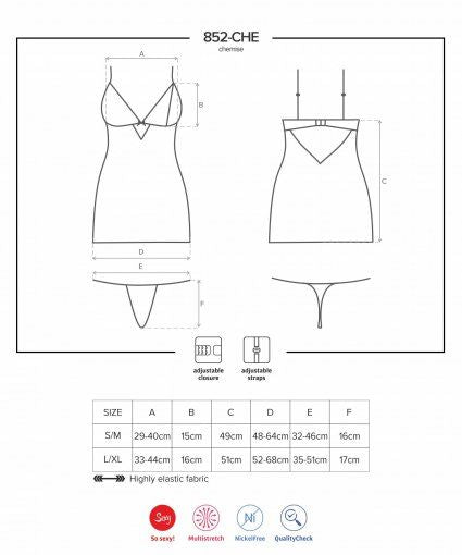 baby doll e perizoma sexy neat nero sm obsessive