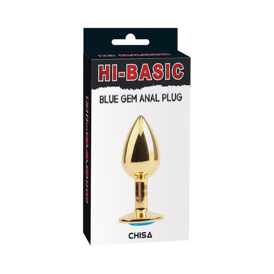plug anale blu gem chisa confezione