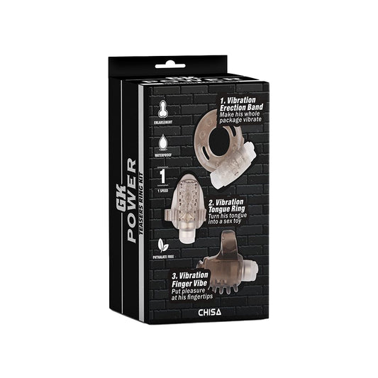 anelli vibranti teasers ring kit chisa confezione