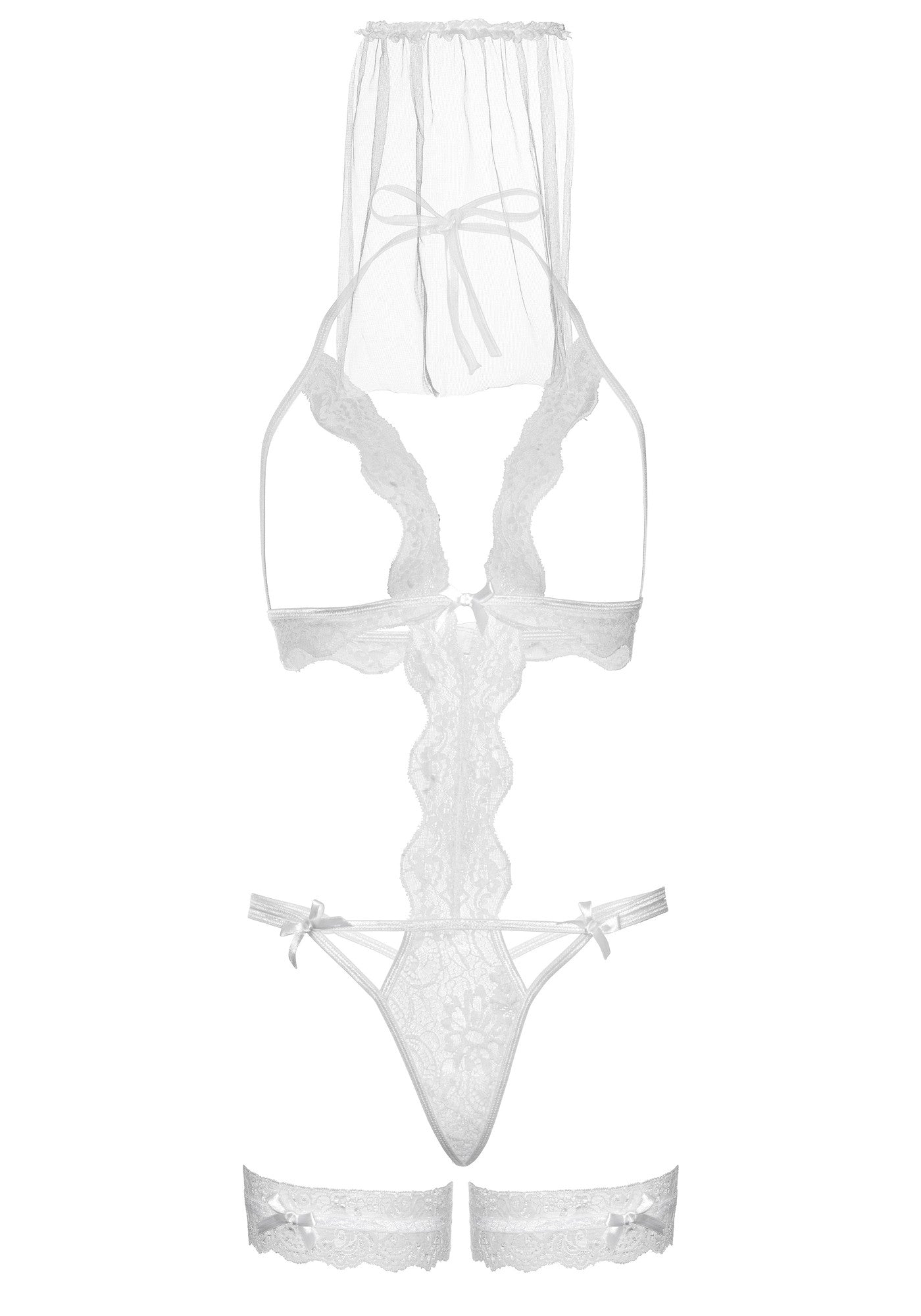 costume sposa sexy bride bianco taglia unica leg avenue accessori