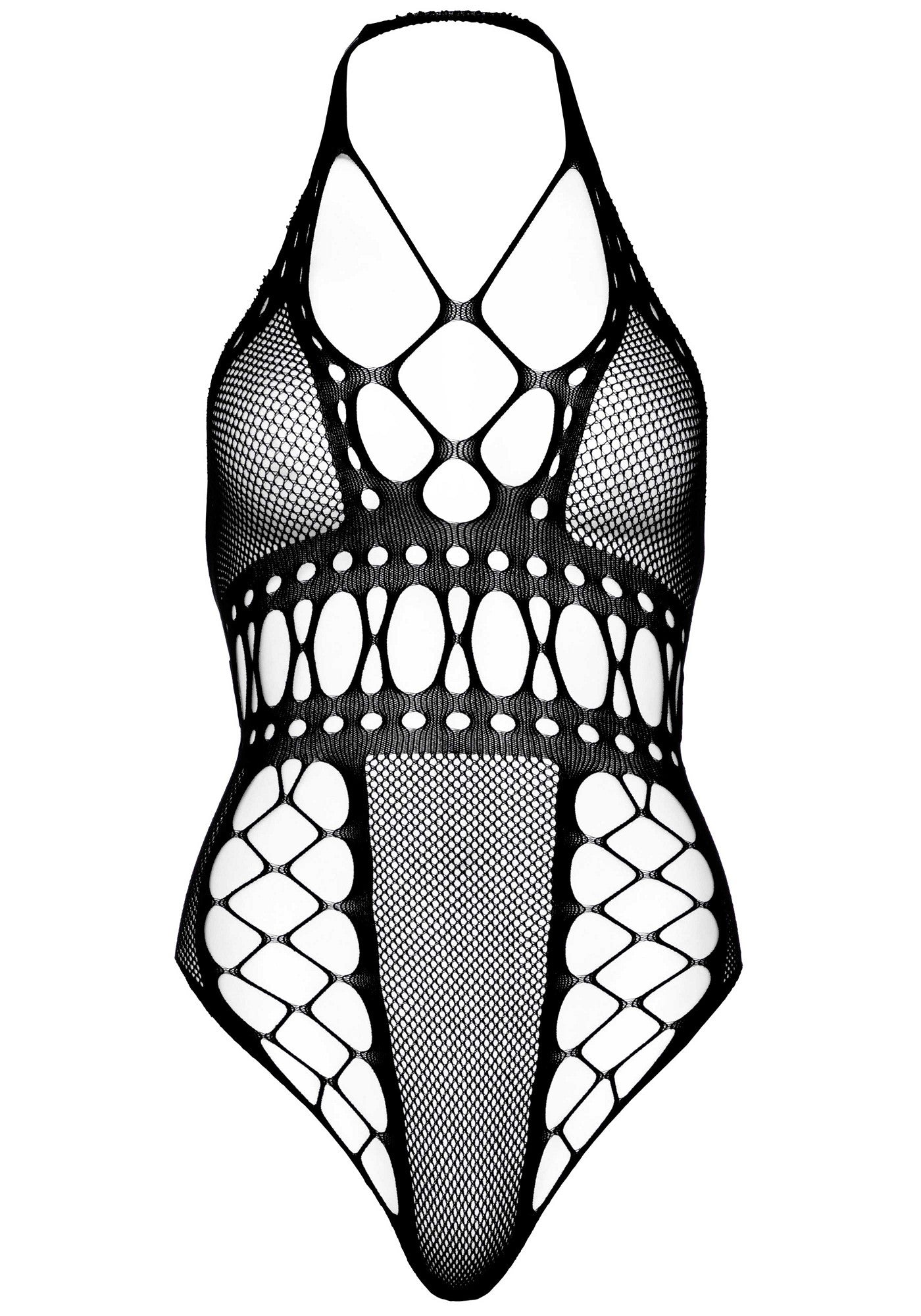 body sexy net backlesst thong nero taglia unica leg avenue accessori