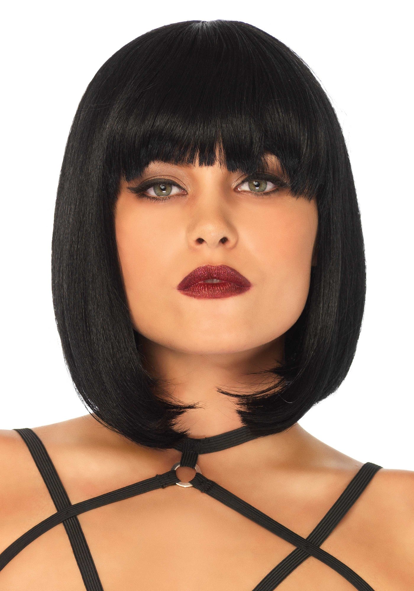 parrucca sexy short natural bob nero leg avenue principale