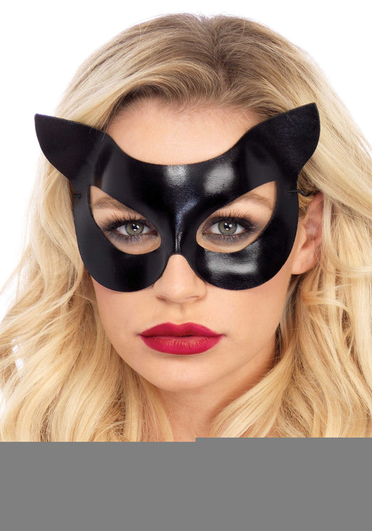 maschera sexy vinyl cat nero taglia unica leg avenue indossato