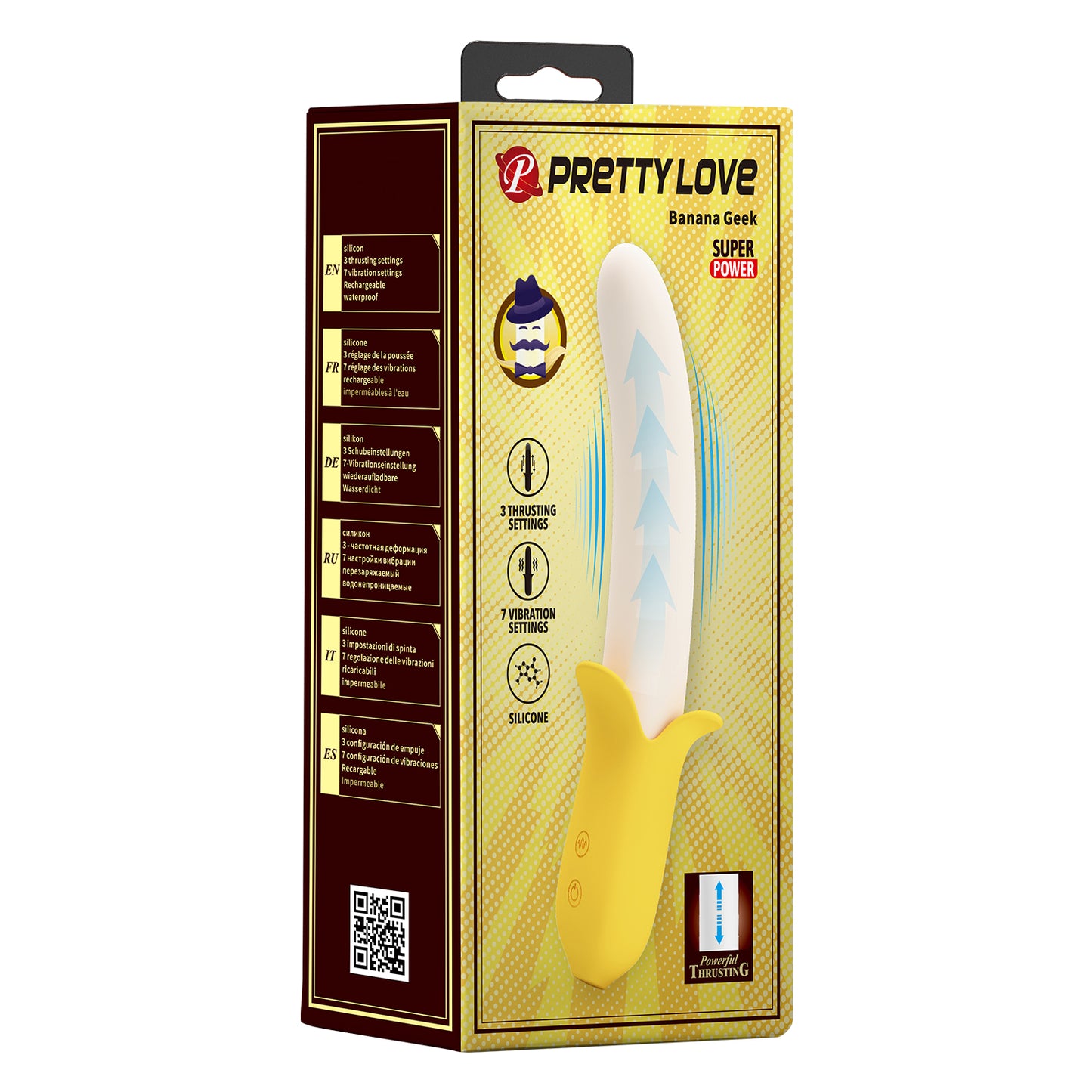 vibratore punto g banana geek giallo pretty love