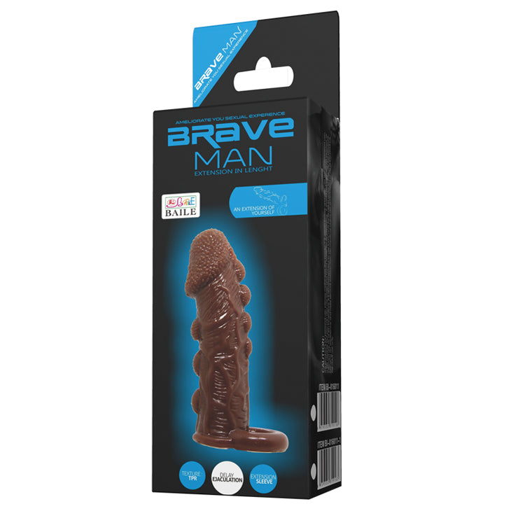 guaina e prolunga pene brave man alien marrone chiaro baile