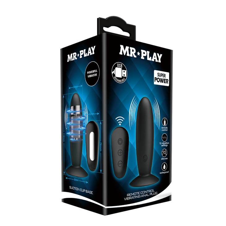 vibratore anale remote control raven nero mr play
