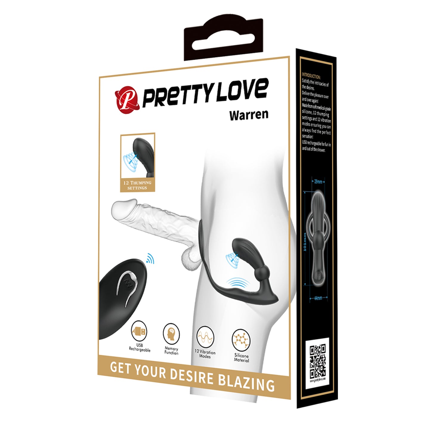 stimolatore prostata warren nero pretty love