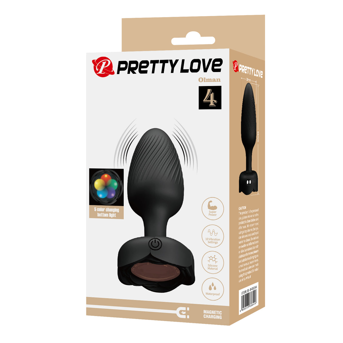vibratore anale olman nero pretty love