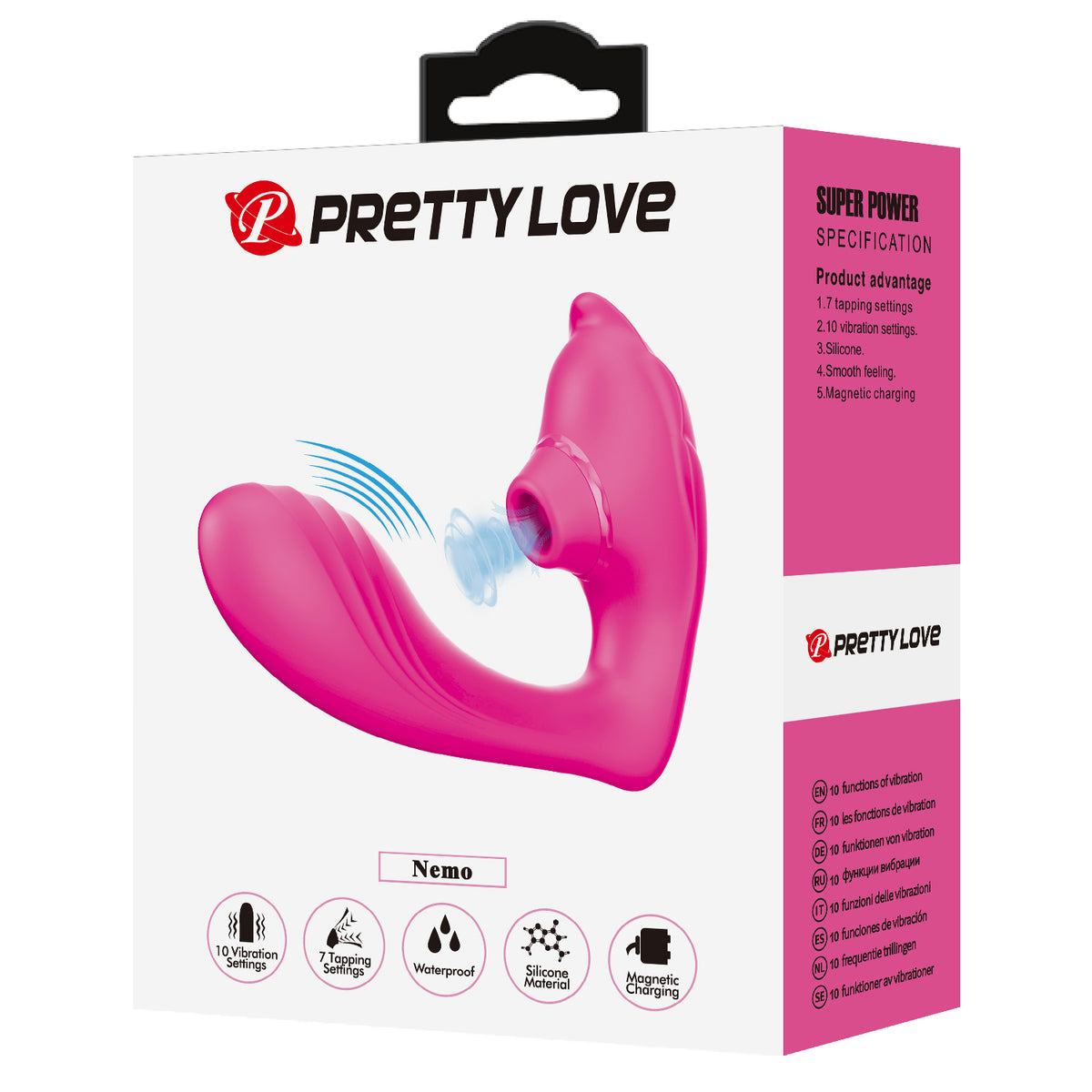 vibratore doppia stimolazione nemo fucsia pretty love