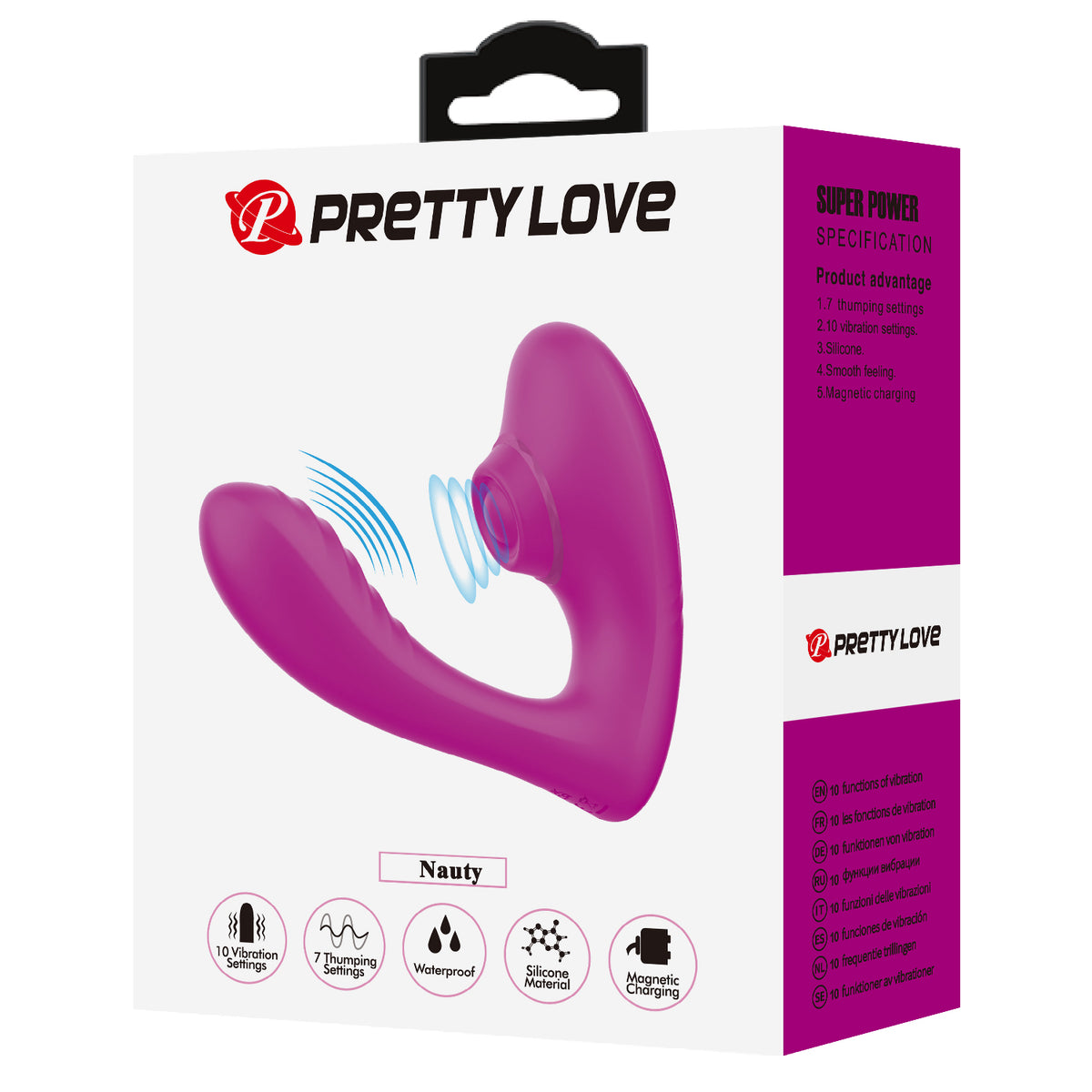 vibratore doppia stimolazione nauty viola pretty love