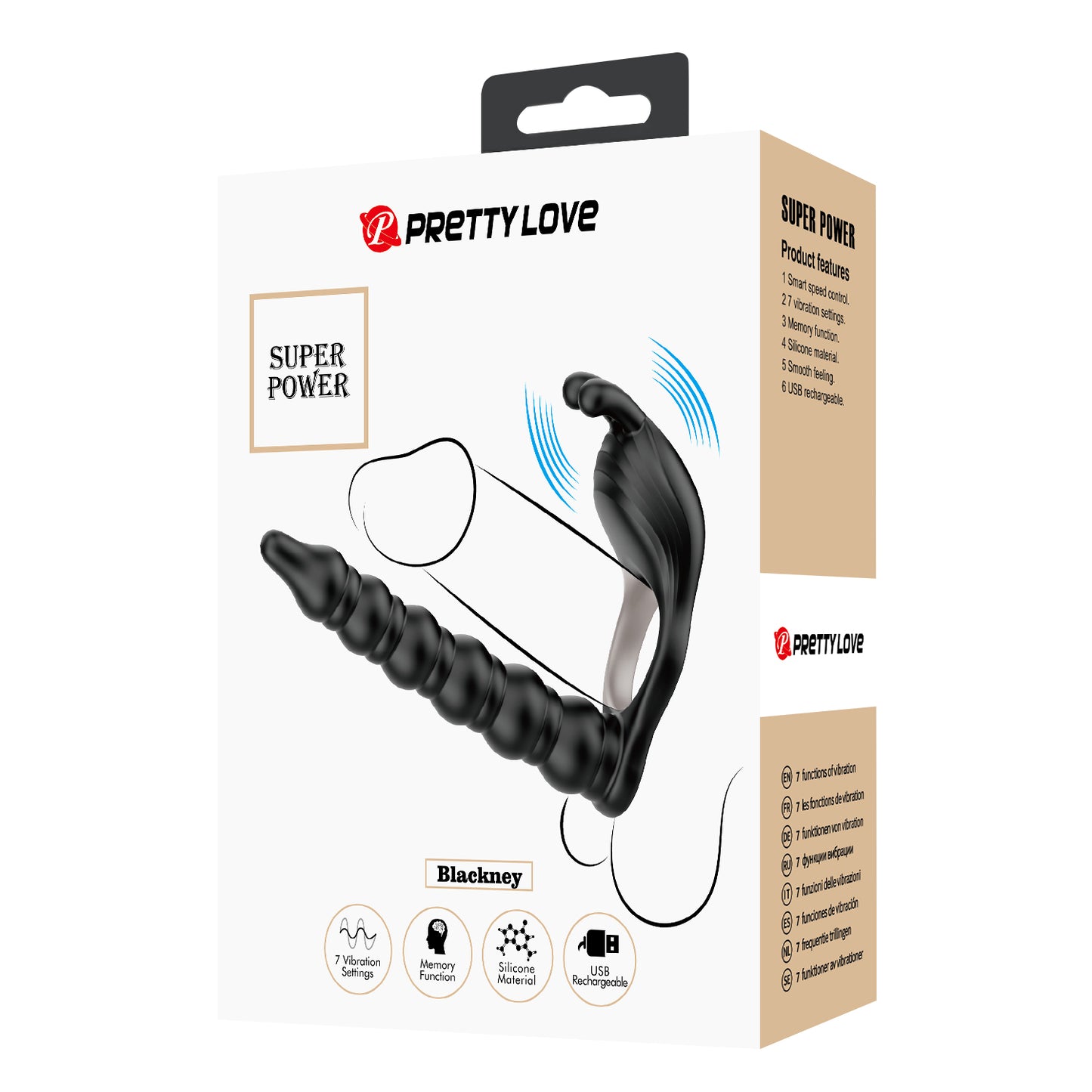 anello vibrante blackney nero pretty love