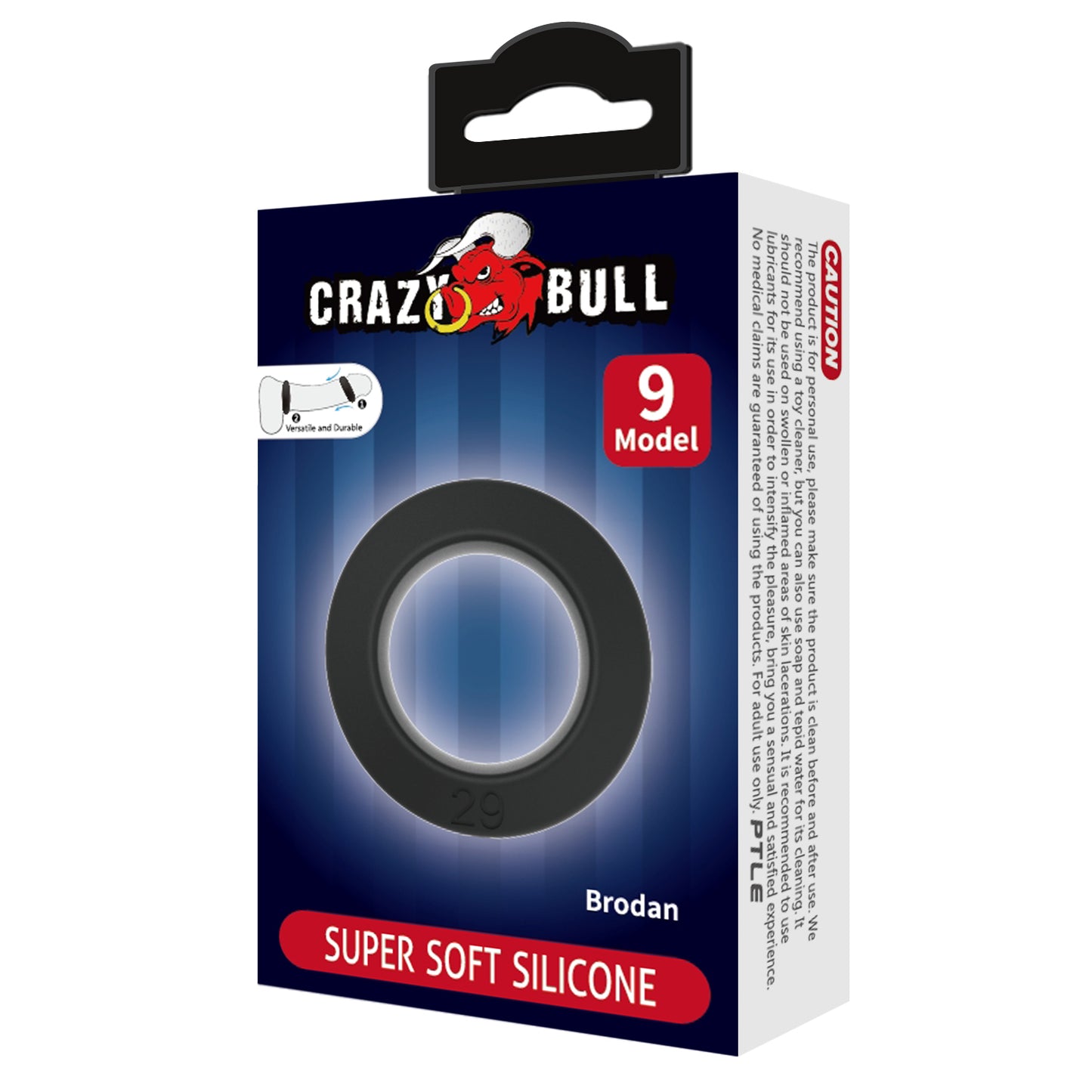 anello fallico brodan nero crazy bull
