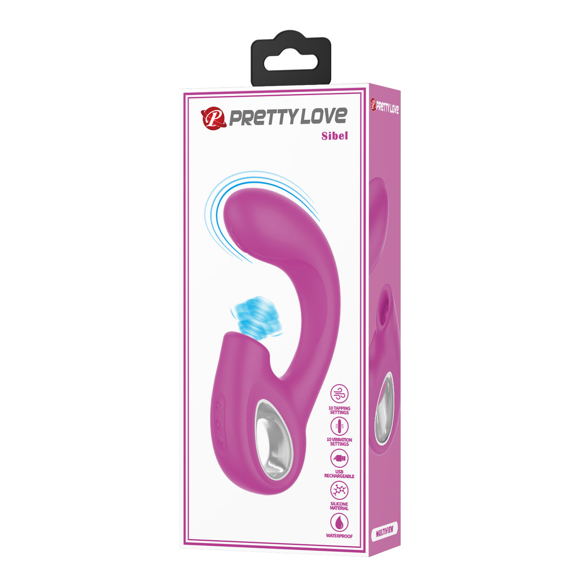 vibratore doppia stimolazione sibel fucsia pretty love
