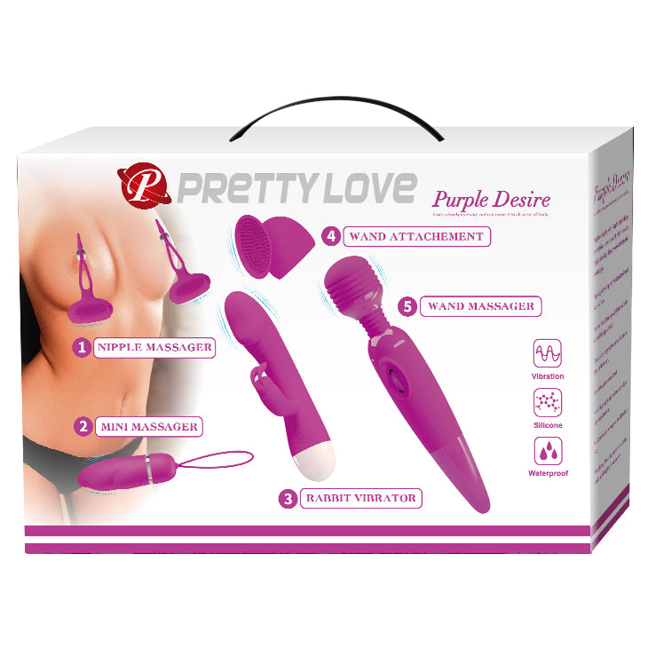kit vibratori purple desire fucsia pretty love