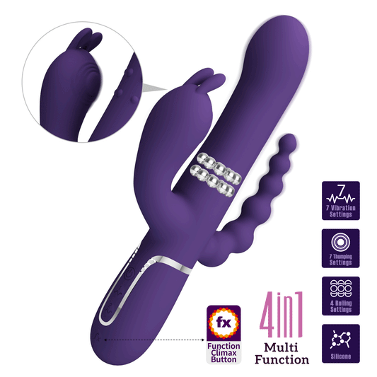vibratore tripla stimolazione cammy viola pretty love