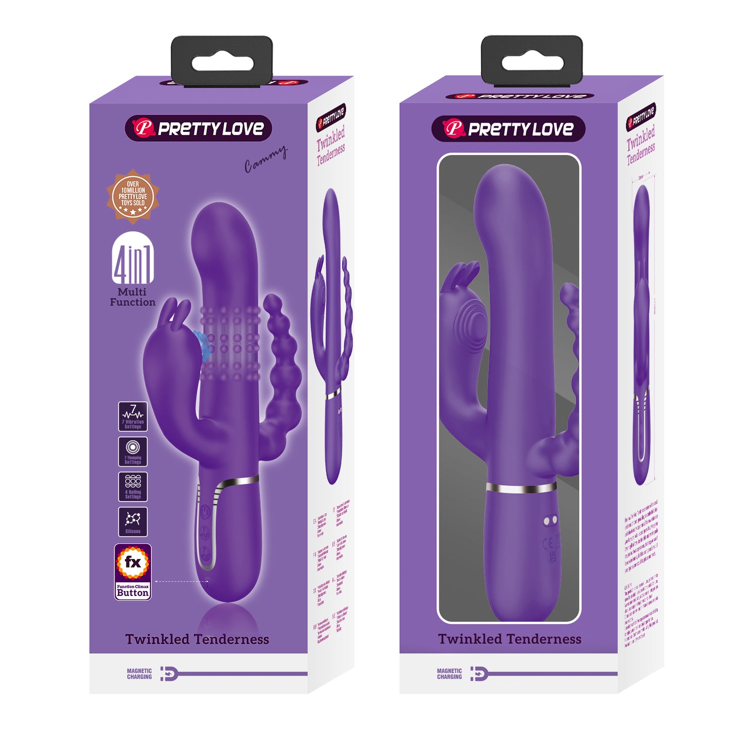 vibratore tripla stimolazione cammy viola pretty love