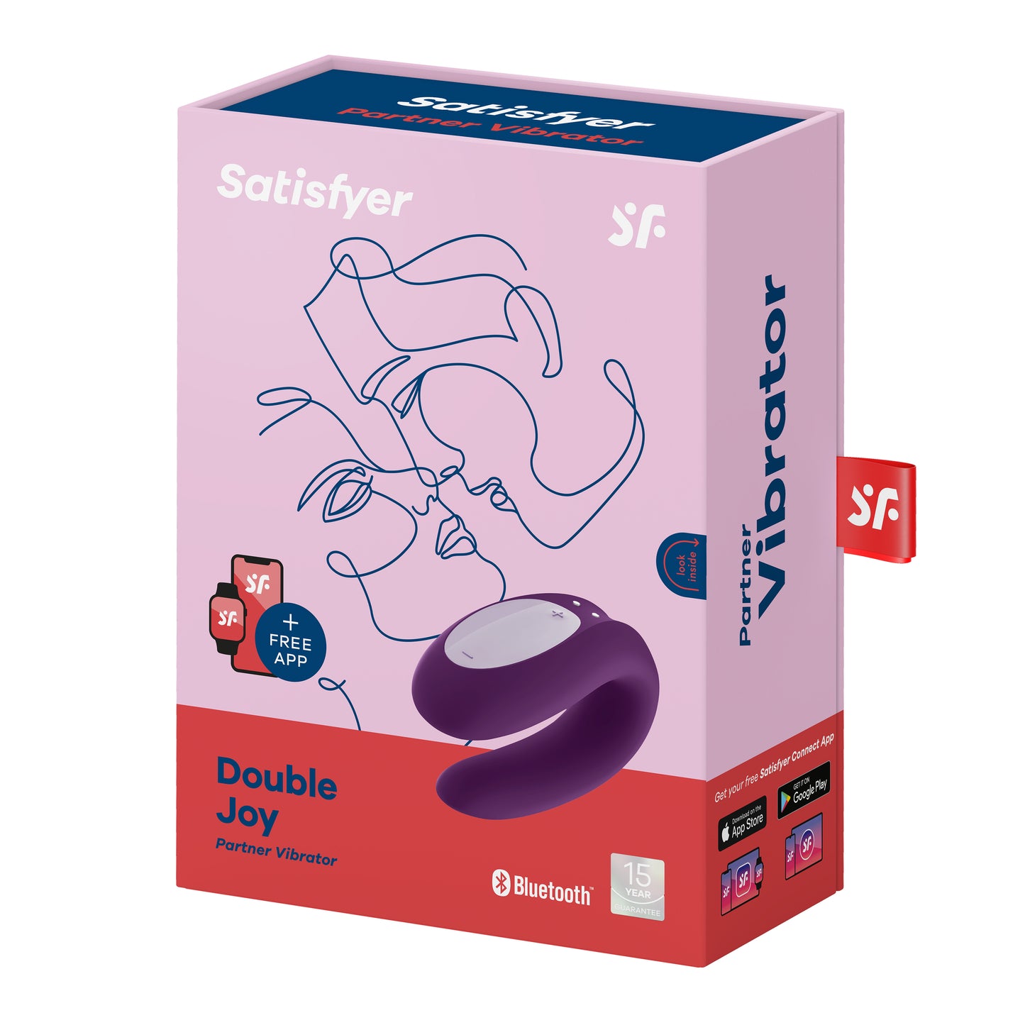 vibratore per coppia double joy viola satisfyer