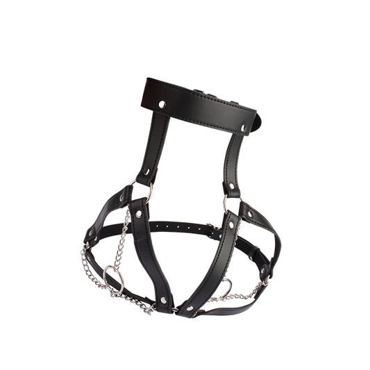 imbracatura bondage breast oring nero chisa