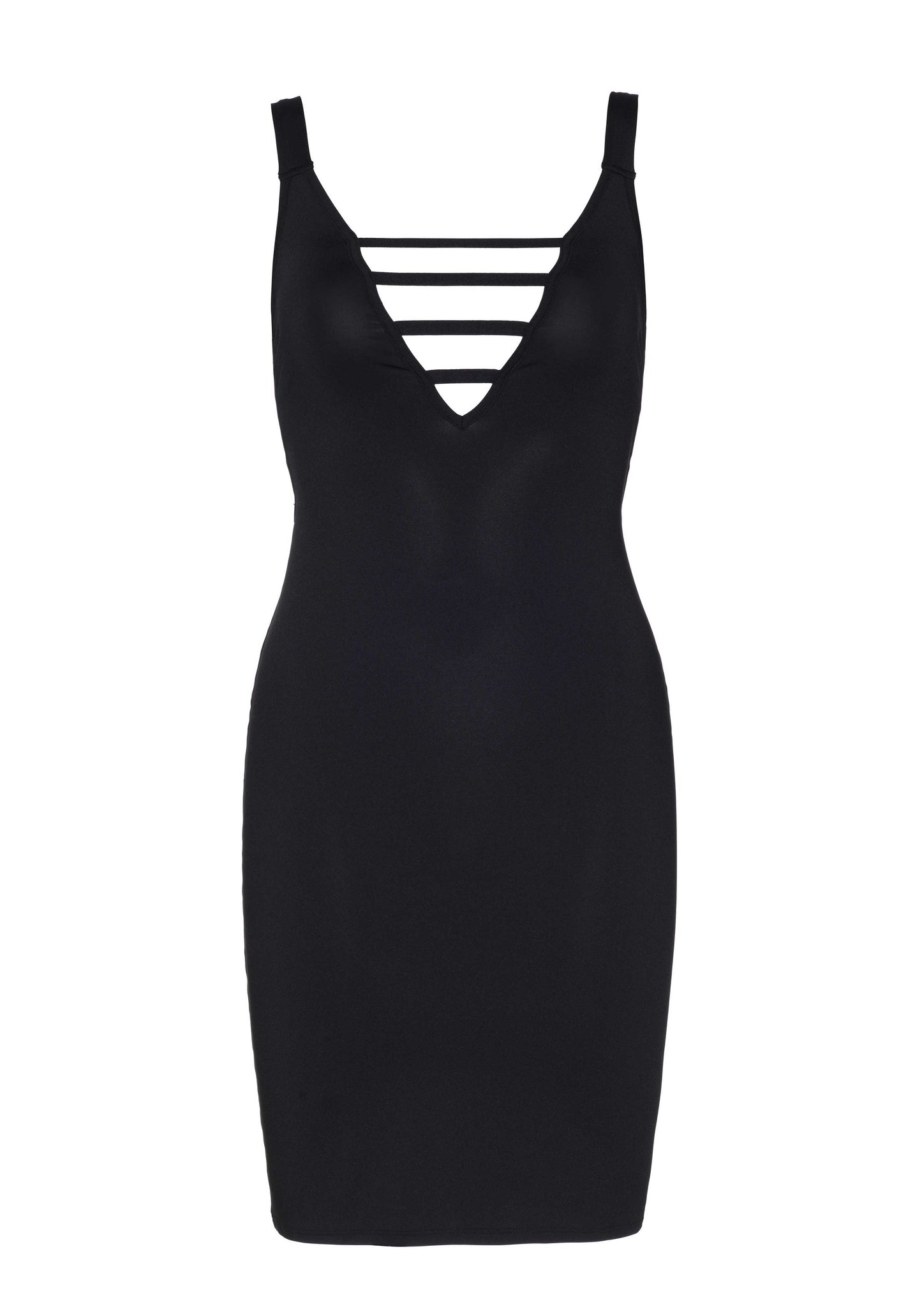 mini abito sexy deep v nero m leg avenue