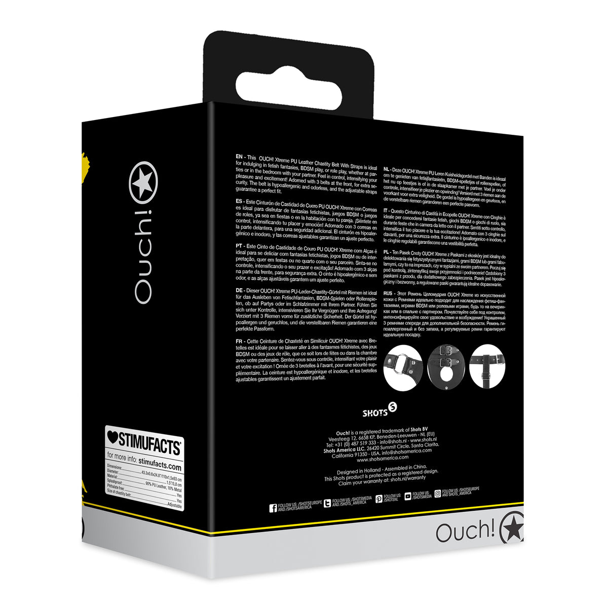cintura di castità straps nero