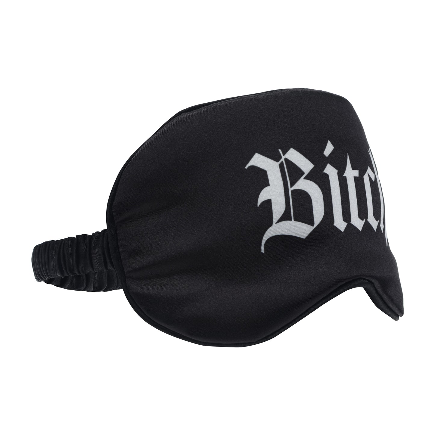 maschera sexy bitch printed satin nero