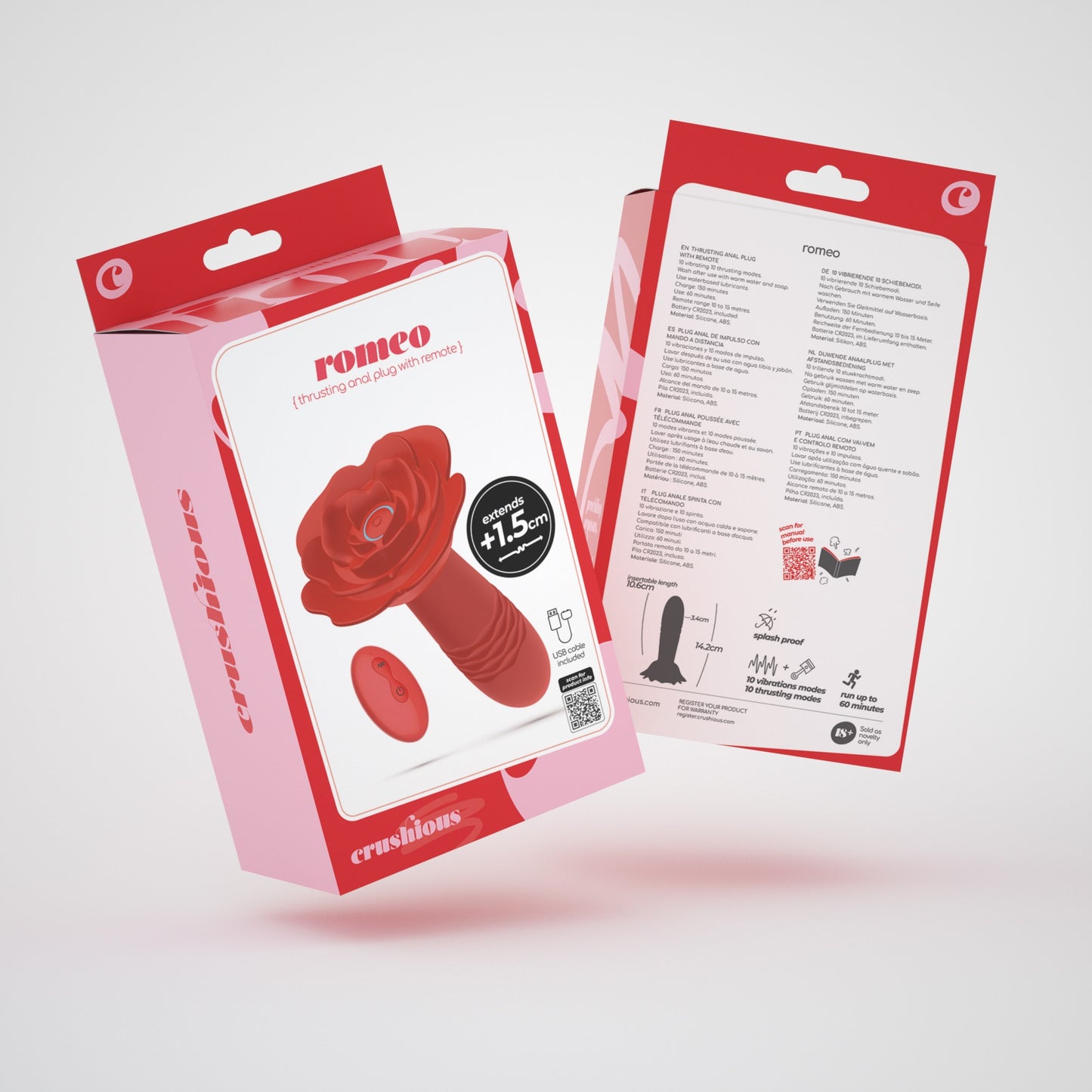 vibratore anale romeo rosso crushious