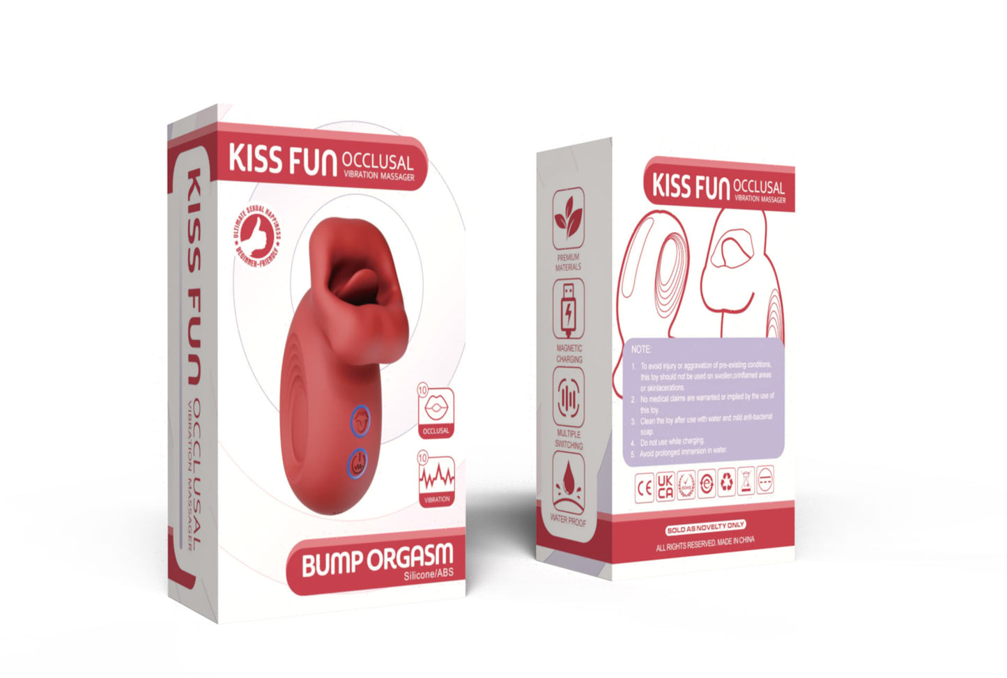 vibratore clitoride cutie biting mouth rosso