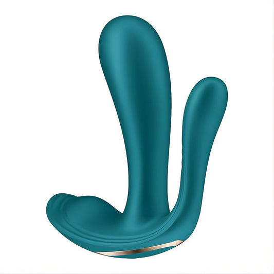 vibratore doppia stimolazione top secret plus verde satisfyer