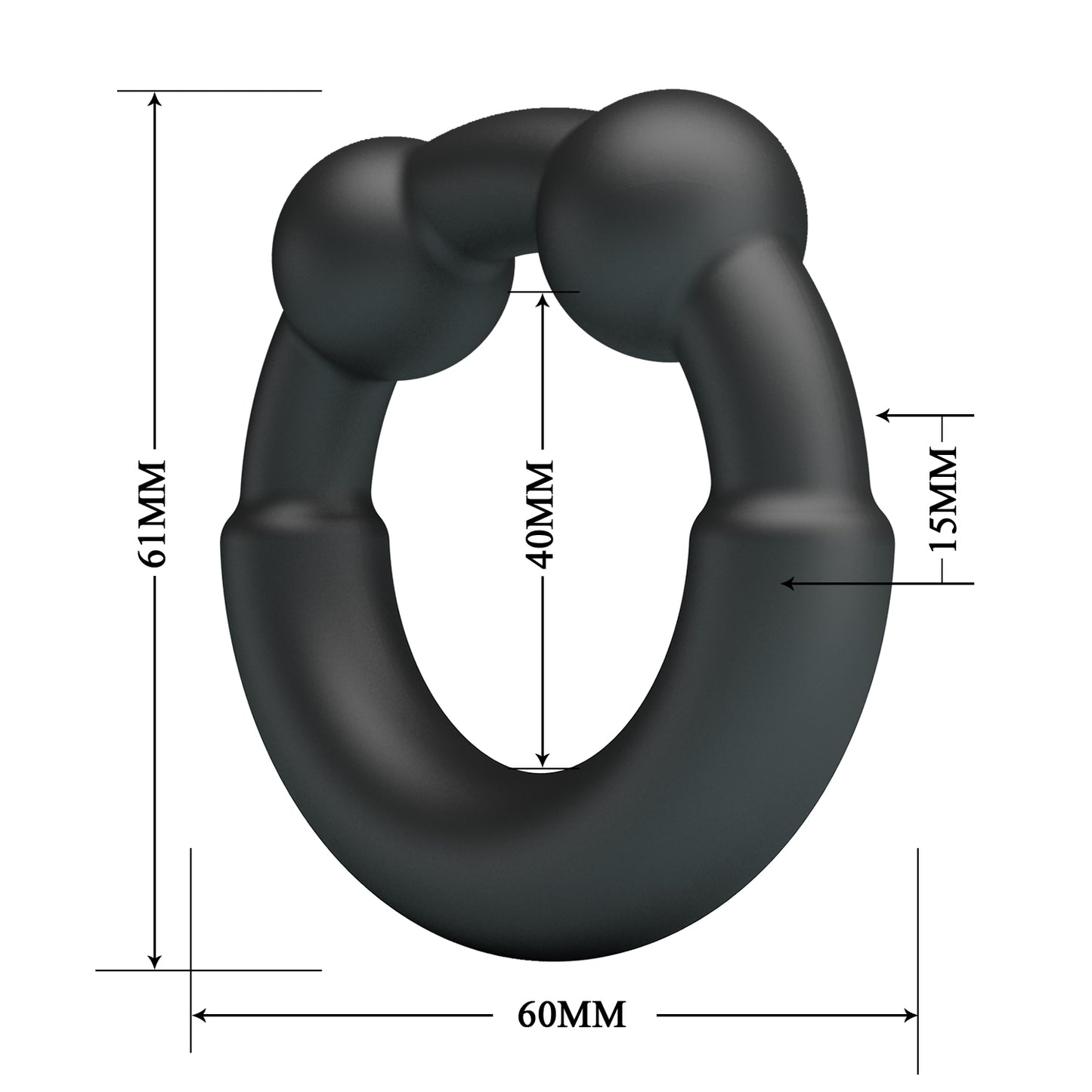 anello fallico meco nero crazy bull