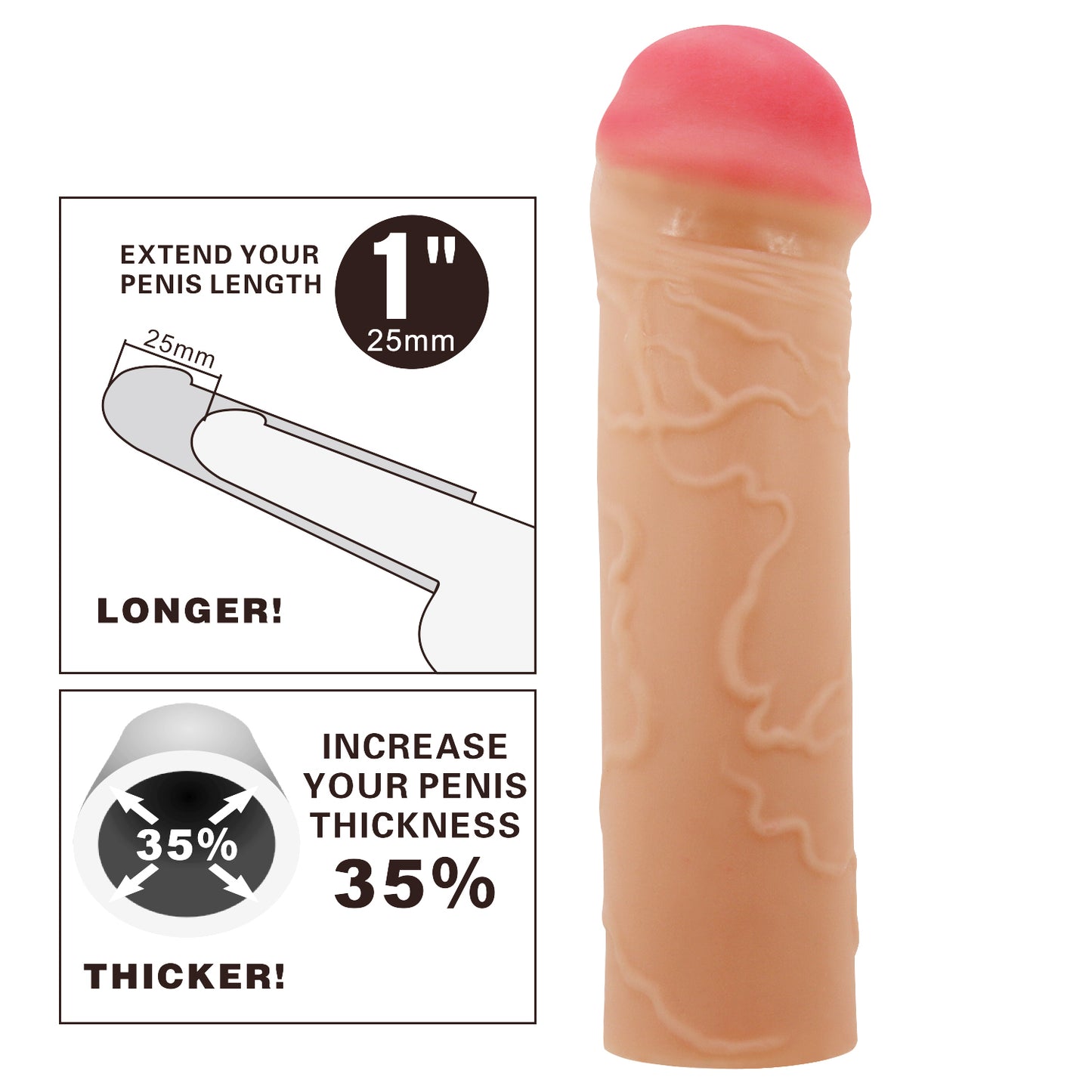 guaina e prolunga pene nile rosa flesh pretty love