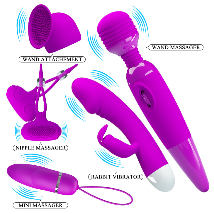 kit vibratori purple desire fucsia pretty love