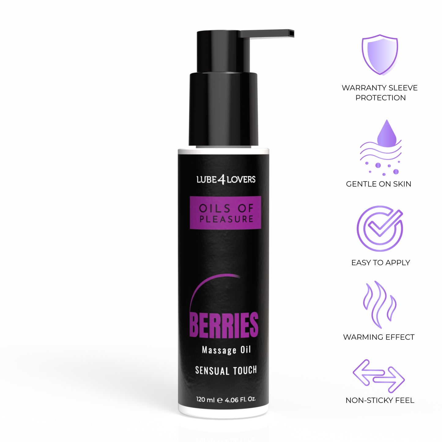 olio massaggio pleasure frutti di_bosco 120ml lube4lovers