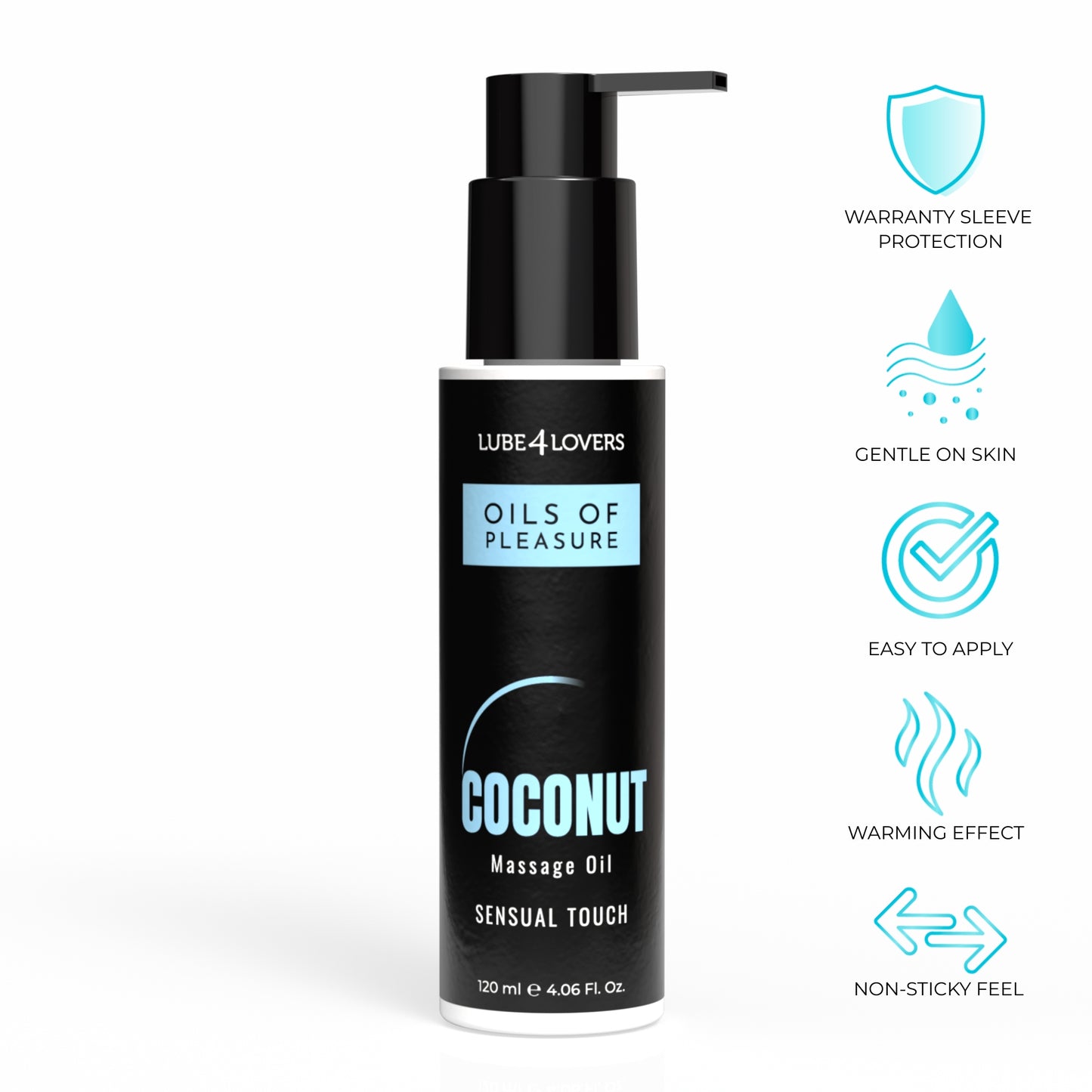 olio massaggio pleasure cocco 120ml lube4lovers