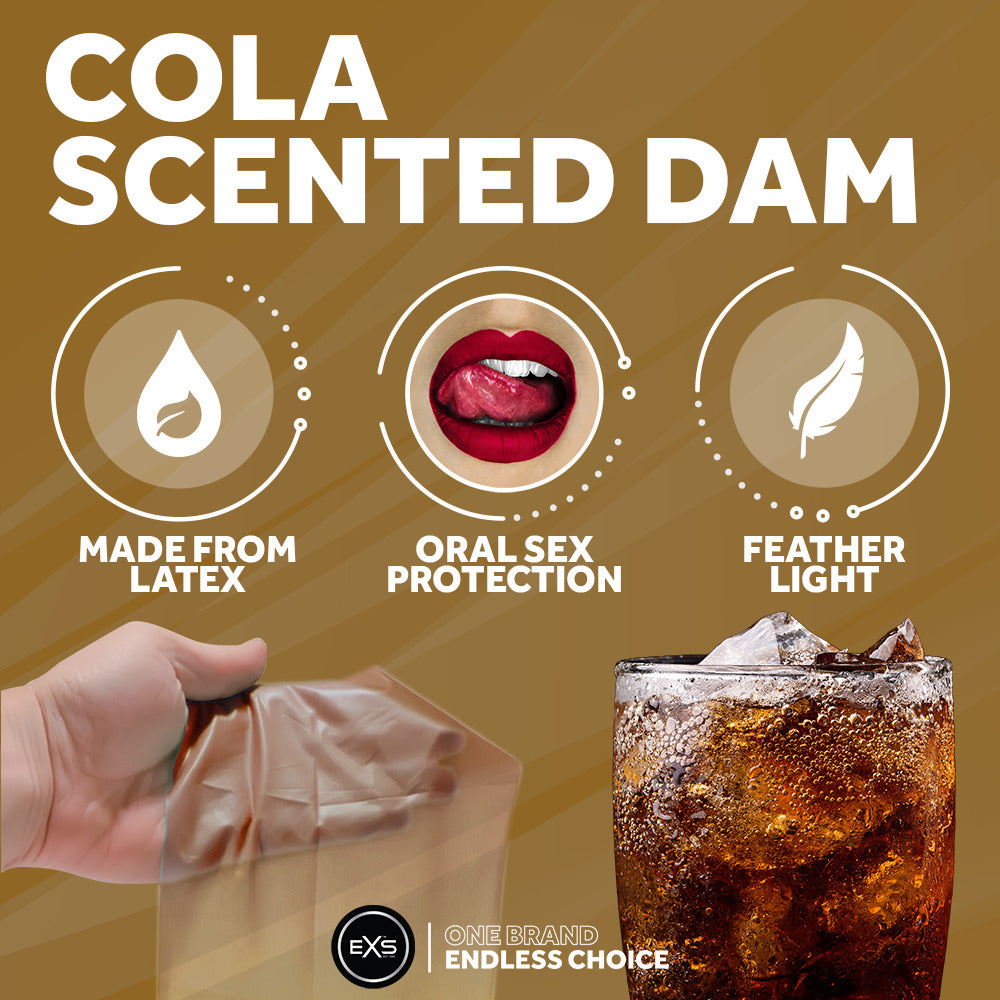 preservativi aromatizzati oral dams cola 1pz exs