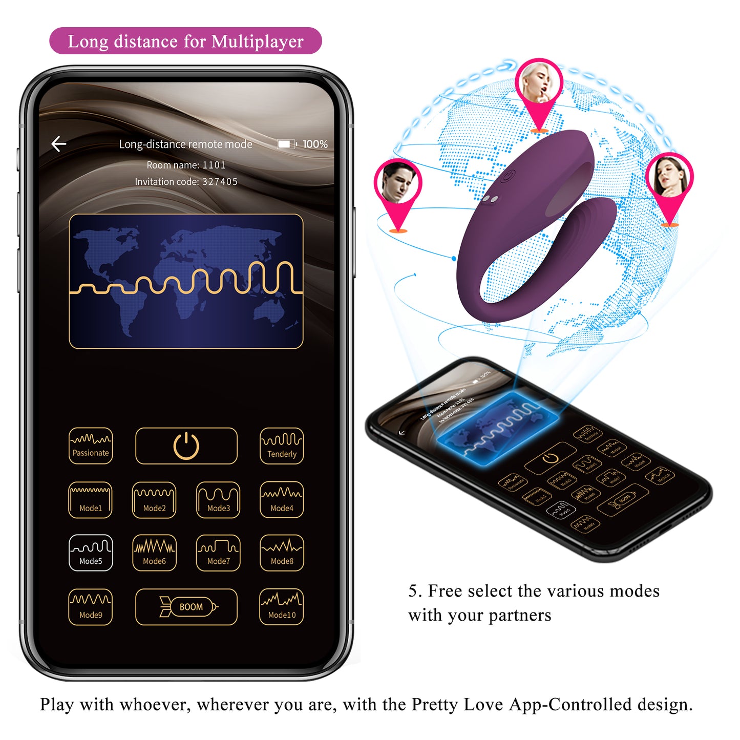 vibratore per coppia aari viola pretty love