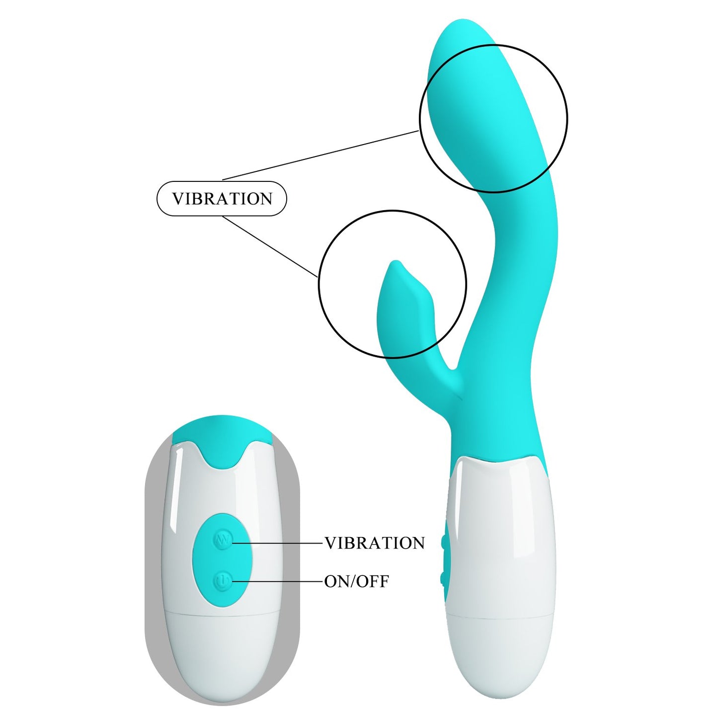 vibratore rabbit brighty celeste pretty love