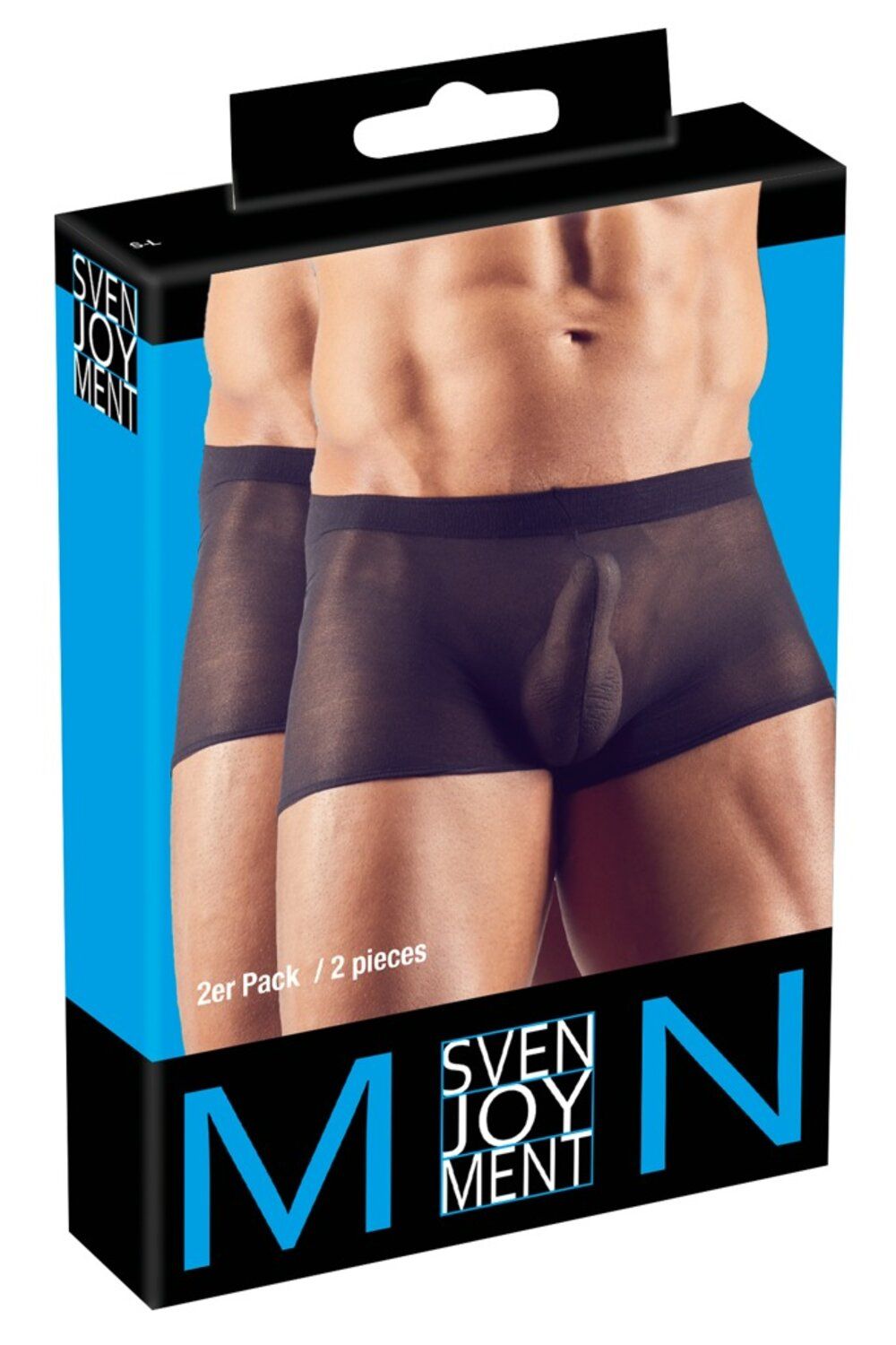intimo uomo sexy boxer 2pz nero taglia unica svenjoyment