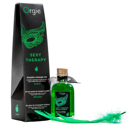 olio massaggio sexy therapy mela verde 100ml orgie