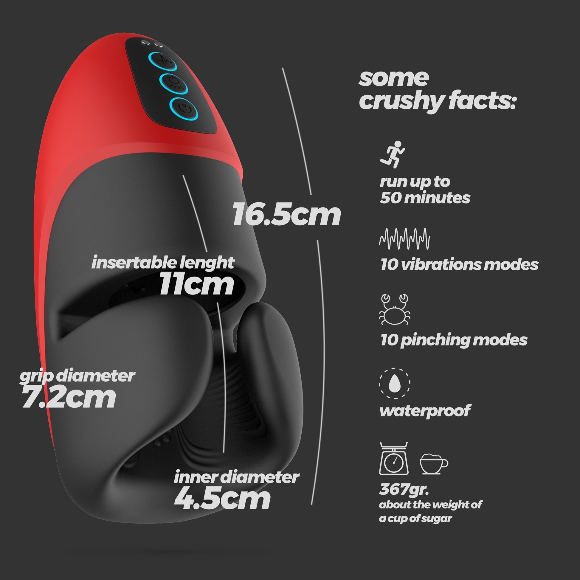 masturbatore automatico pancho nero crushious