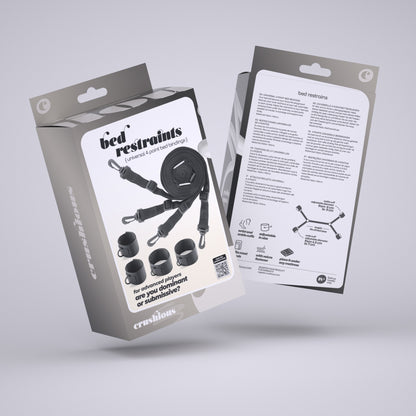 costrittivo bondage bed restraints nero crushious