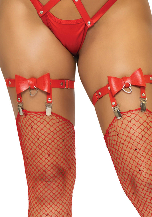 giarrettiera sexy red bows rosso taglia unica leg avenue