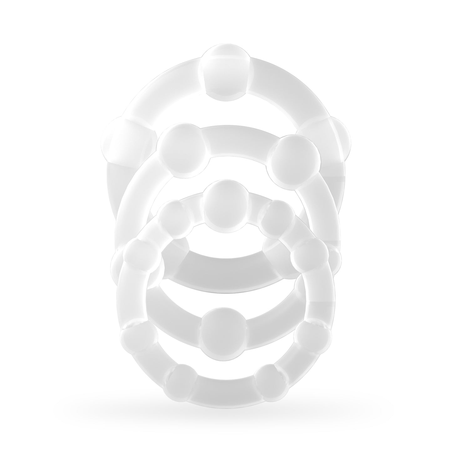 anelli fallici triple bead trasparente crushious
