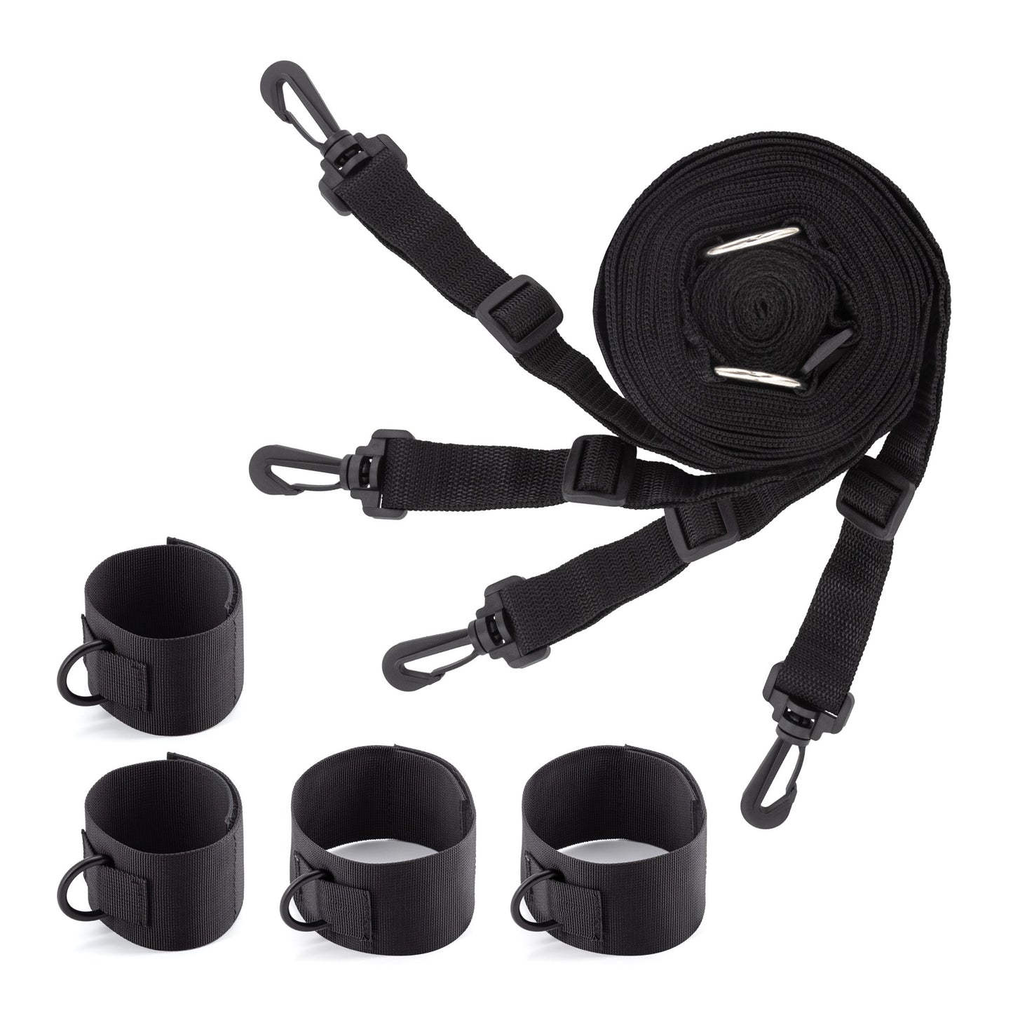 costrittivo bondage bed restraints nero crushious