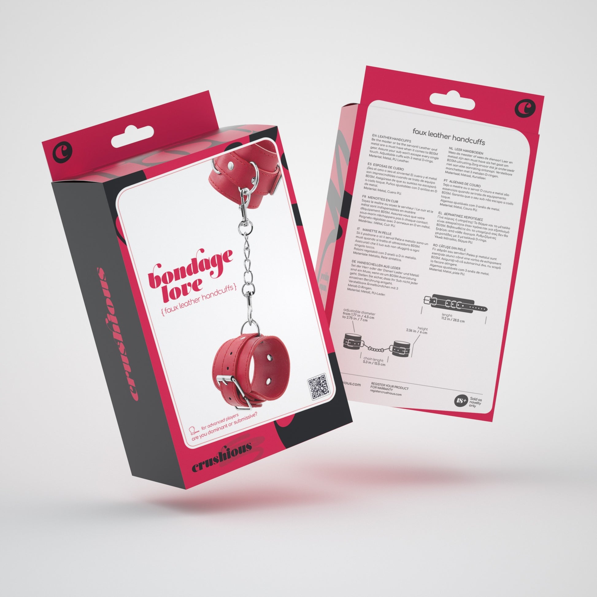polsiere bondage red love rosso crushious